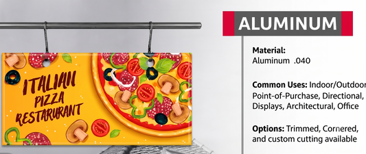 Aluminum Print On Demand – Single-Sided Custom Aluminum Signs