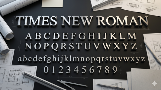 Non - illuminated Dimensional (Times New Roman Font)