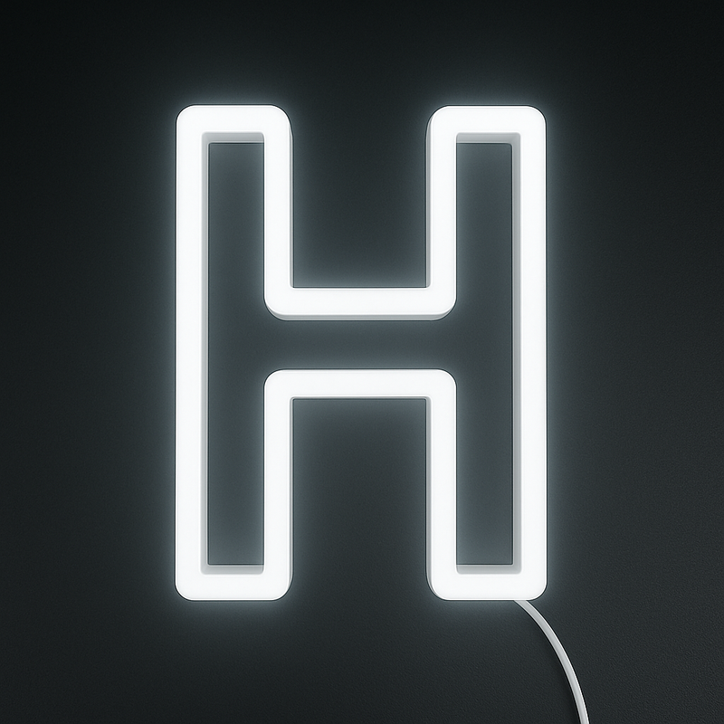 Faux Neon - Letter H