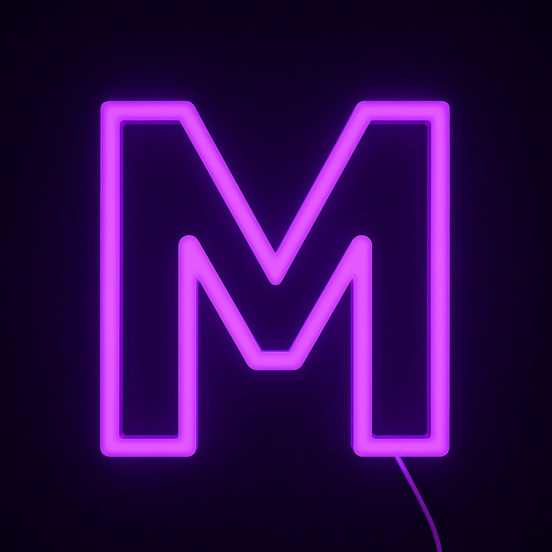 Faux Neon - Letter M
