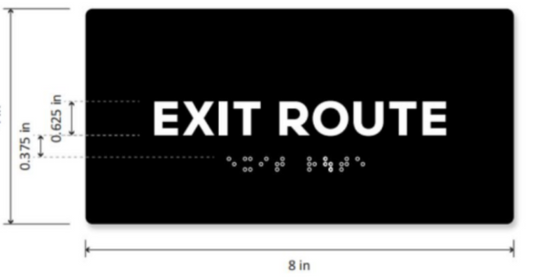 ADA Exit Route Sign