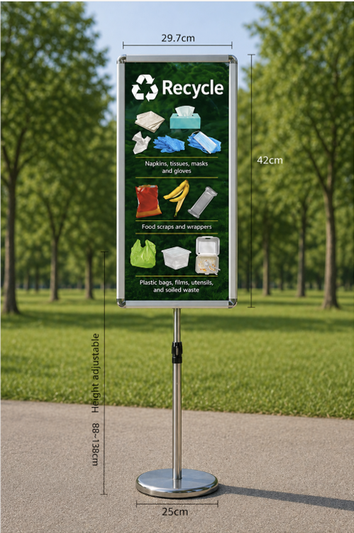 Recycle - Aluminum w/ Pedestal Hardware