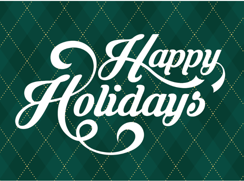 Happy Holidays Waterguard Seasonal Holiday Scraper Mat