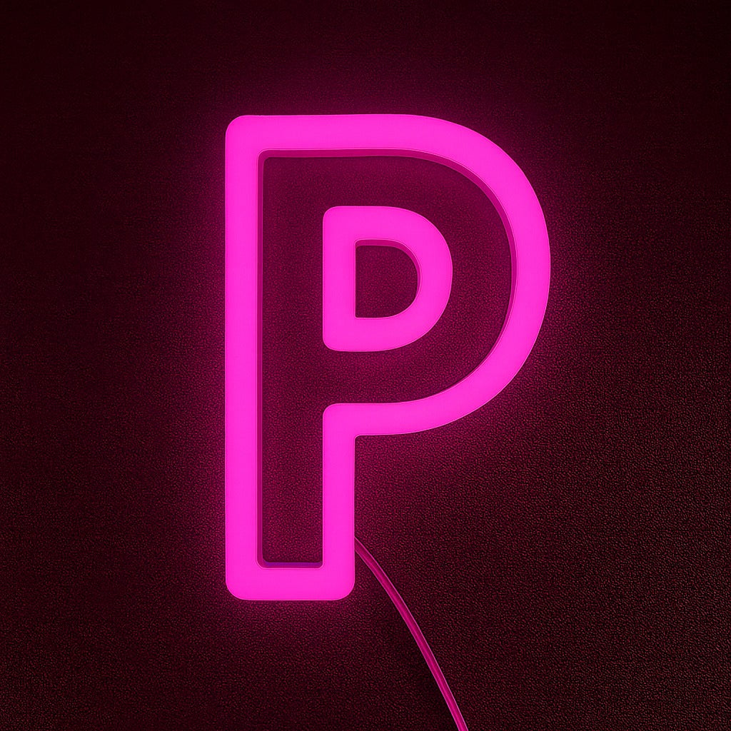 Faux Neon - Letter P