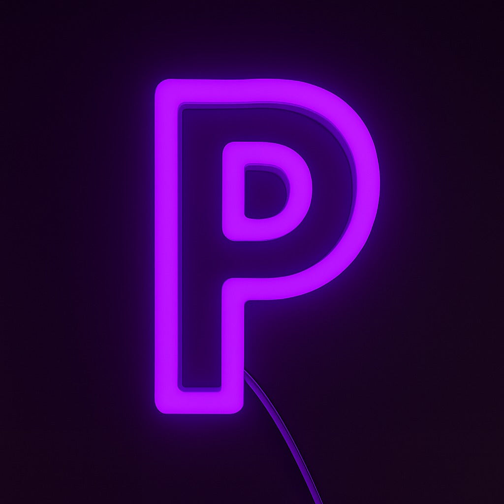Faux Neon - Letter P