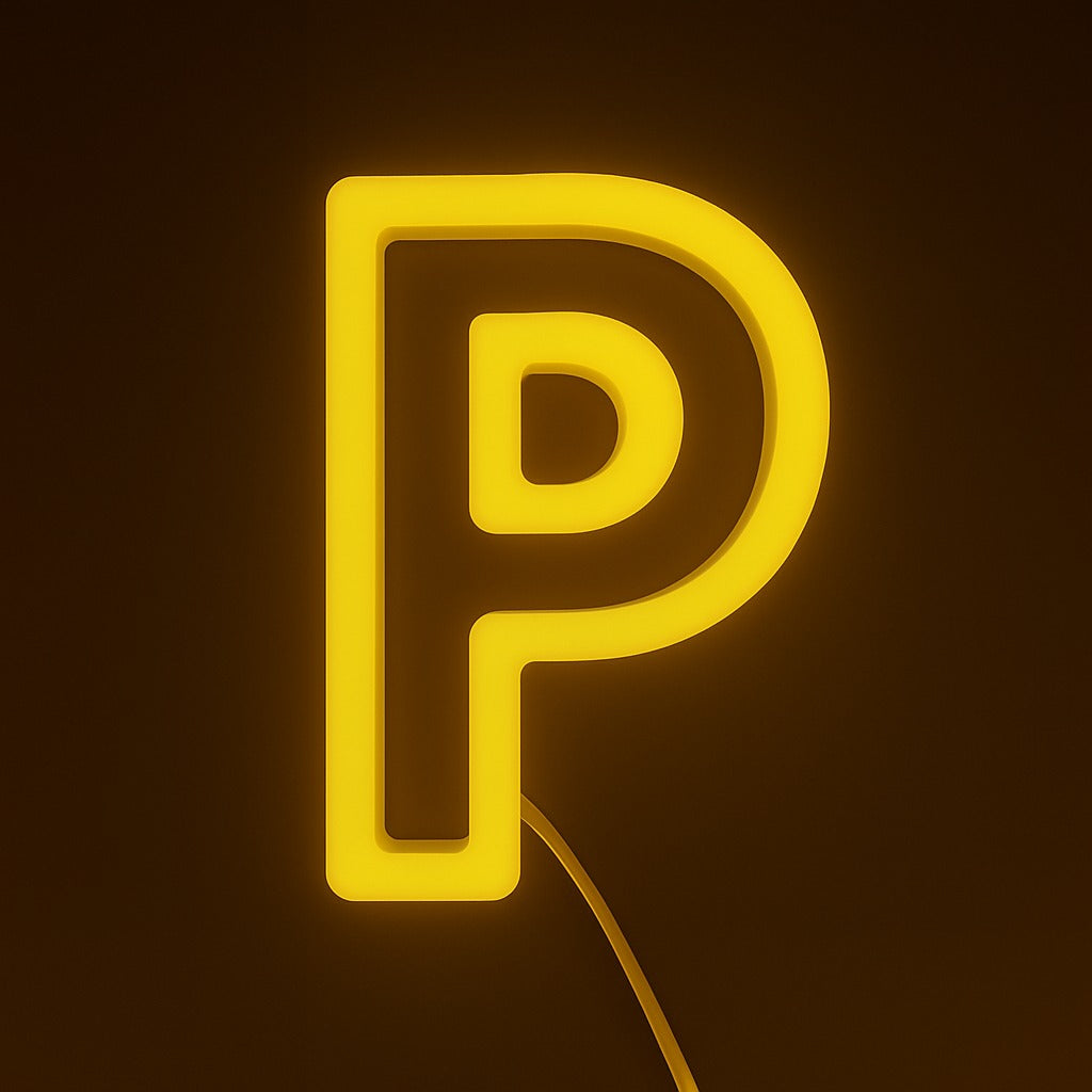 Faux Neon - Letter P