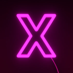 Faux Neon - Letter X