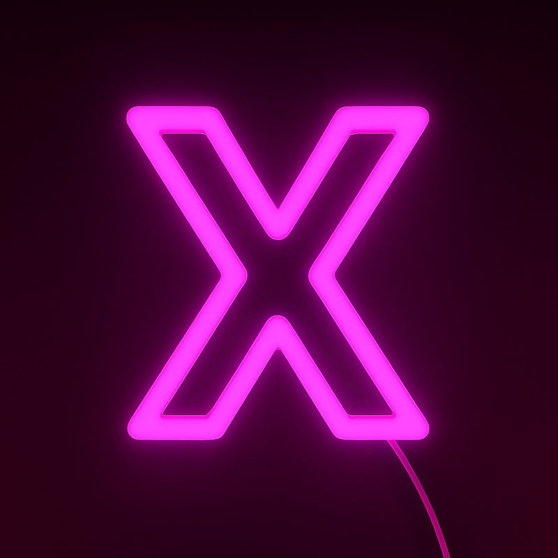 Faux Neon - Letter X