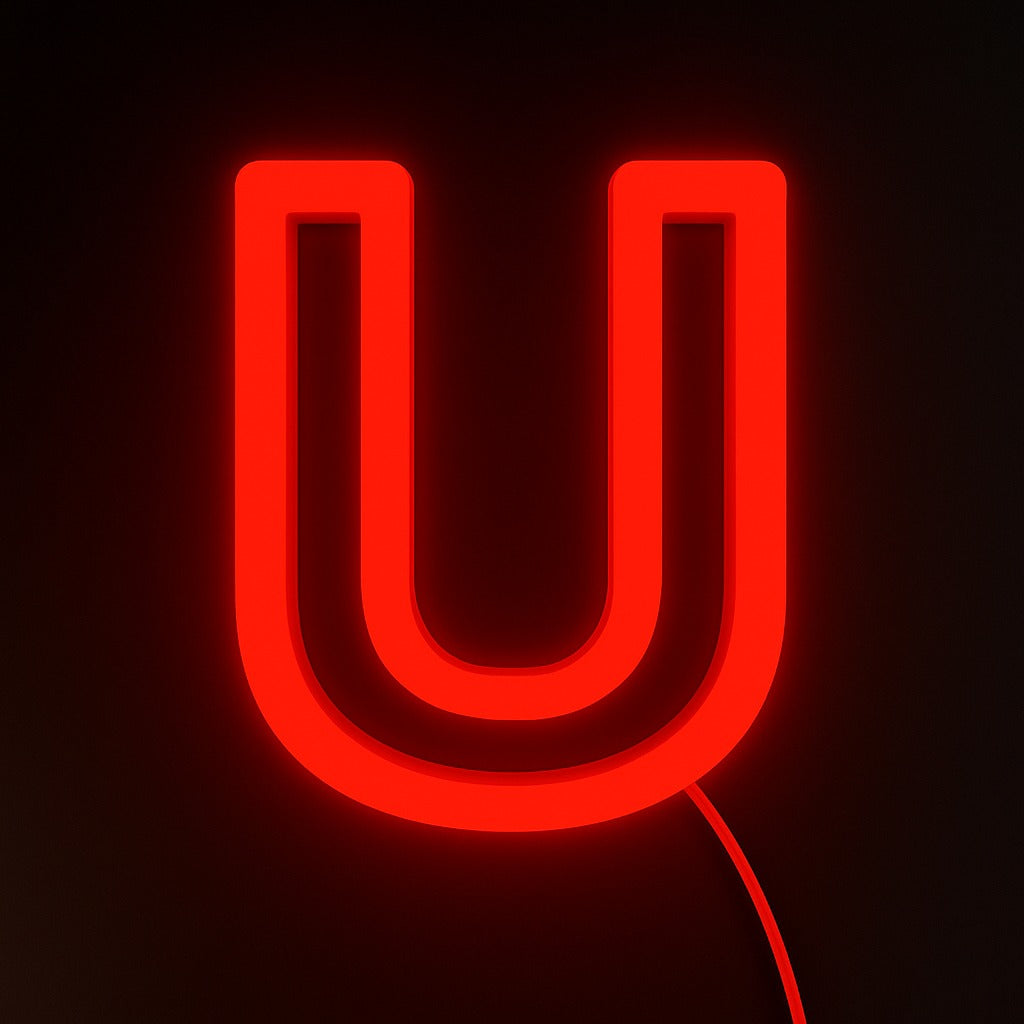 Faux Neon - Letter U