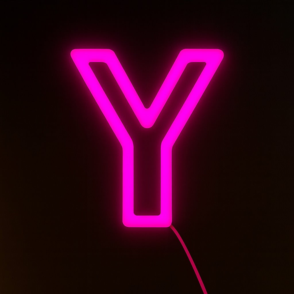 Faux Neon - Letter Y