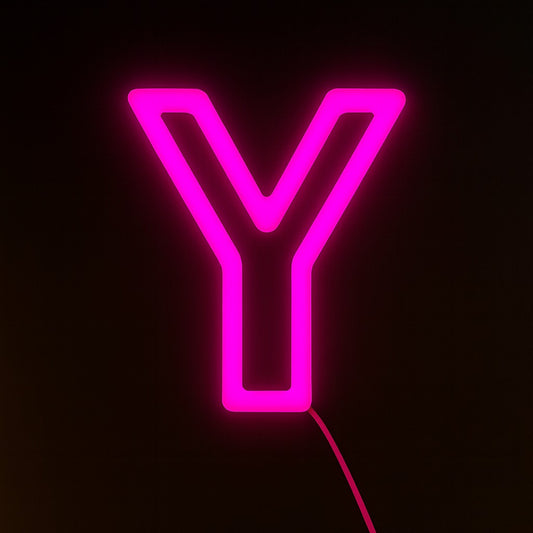 Faux Neon - Letter Y