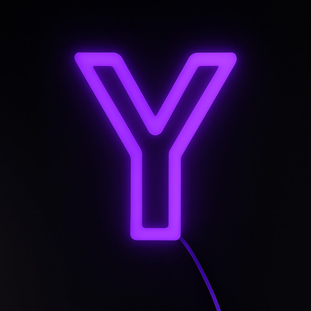 Faux Neon - Letter Y