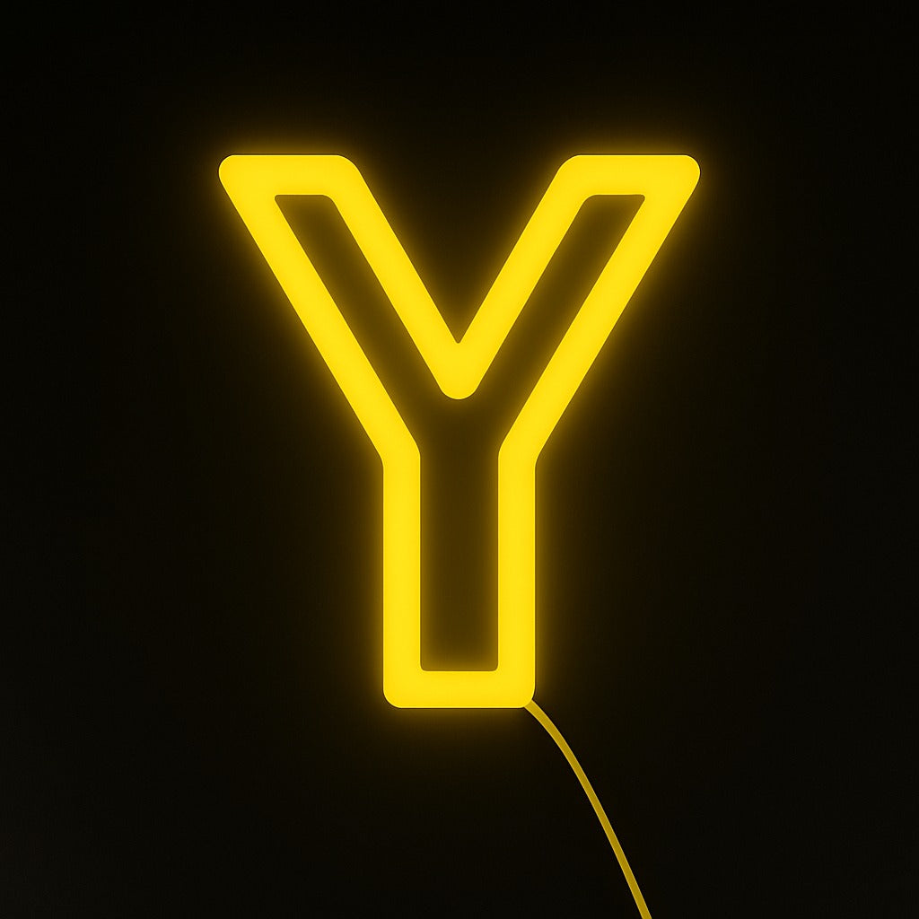 Faux Neon - Letter Y