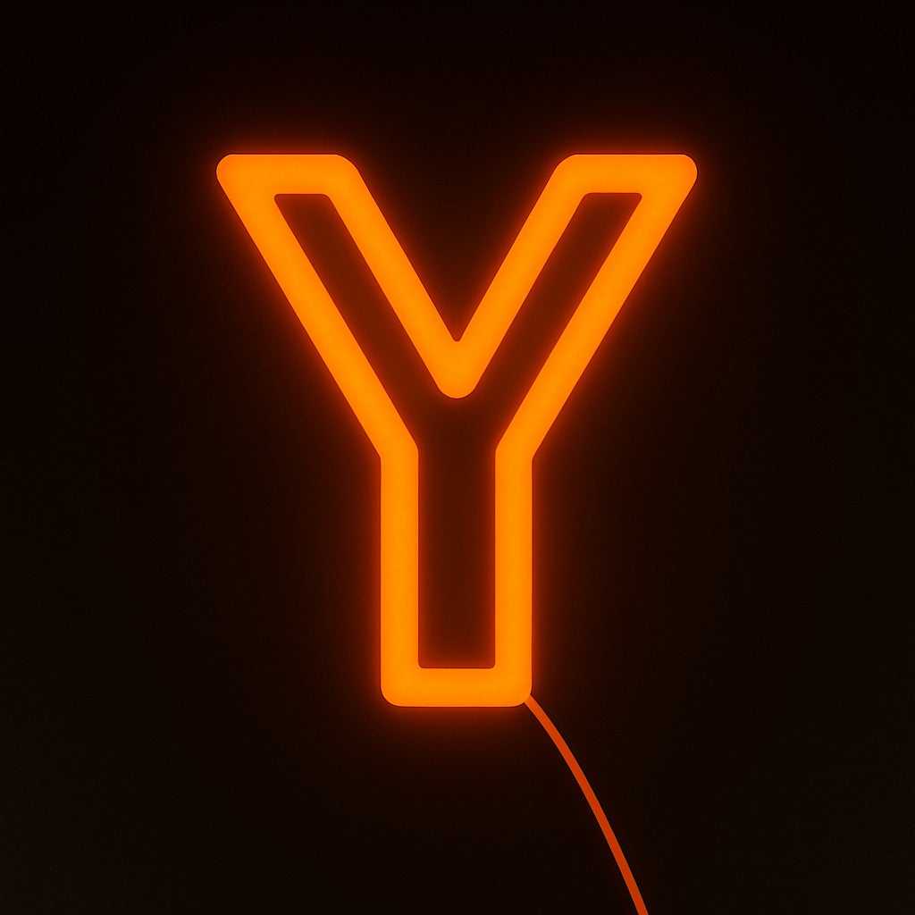 Faux Neon - Letter Y