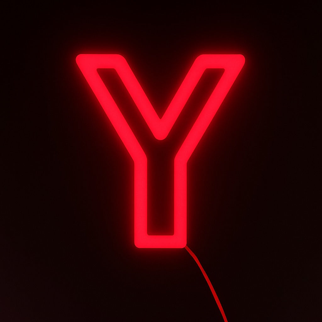 Faux Neon - Letter Y