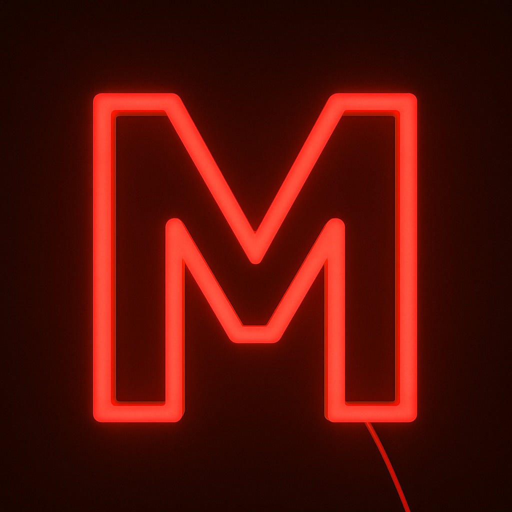 Faux Neon - Letter M