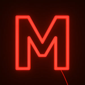 Faux Neon - Letter M