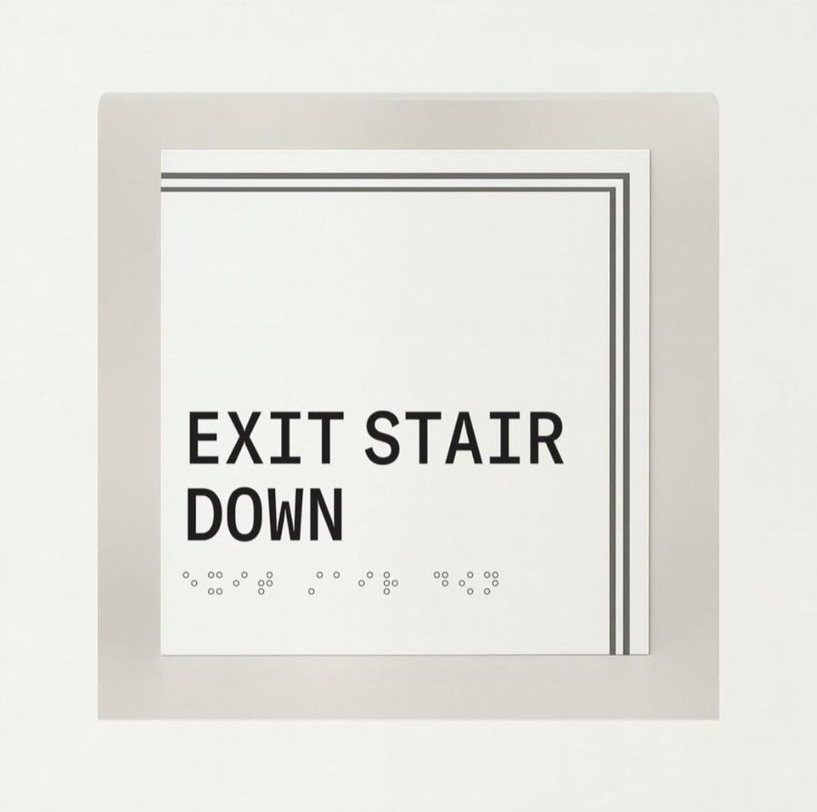 ADA Exit Stair Down Sign
