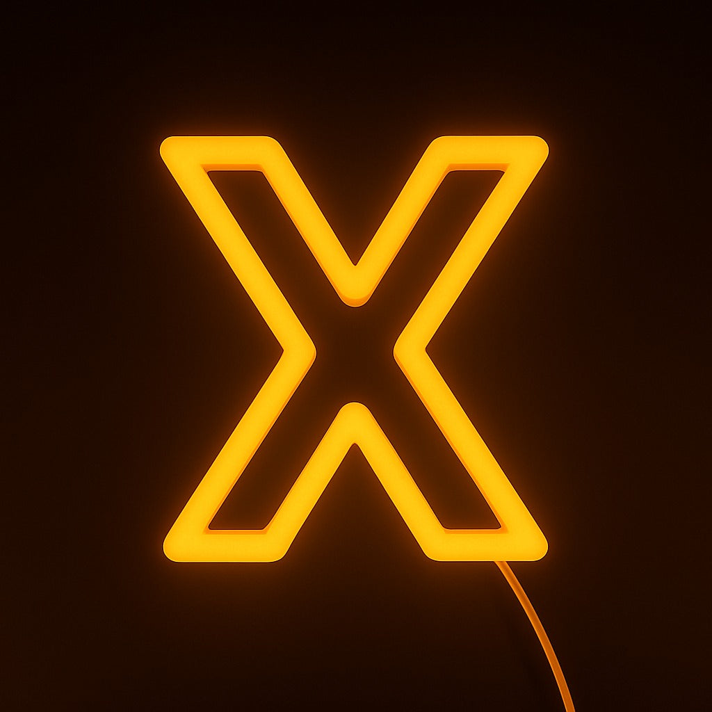 Faux Neon - Letter X