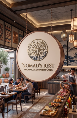 Customizable Double Sided Interior Illuminated Circle Sign