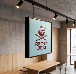 Customizable Double Sided Interior Illuminated Square Sign