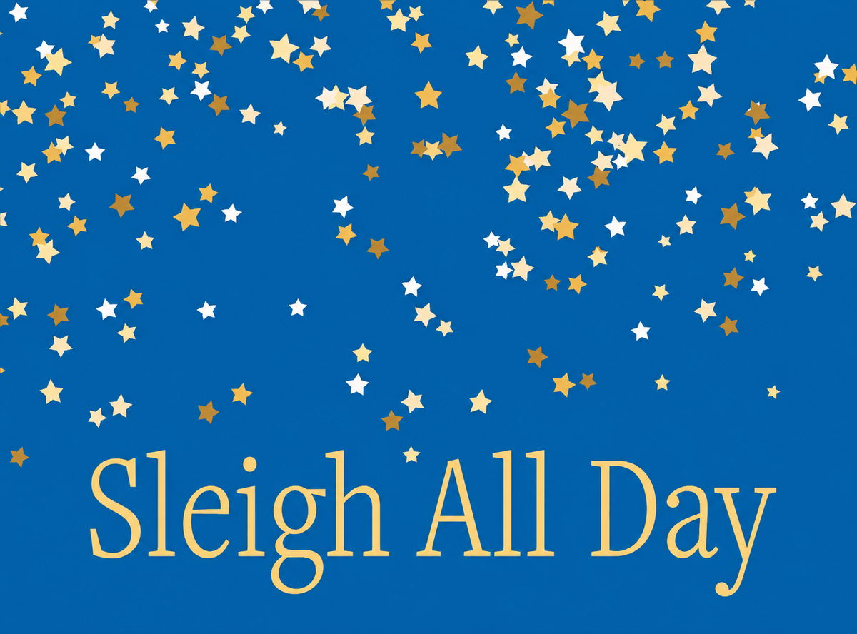 Sleigh All Day Waterguard Seasonal Holiday Scraper Mat Blue(color)
